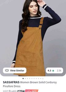 SASSAFRAS✨CORDUROY PINAFORE MINI CUTE 🎀DRESs/