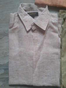 Solid Men Shirt Combo Set