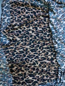Animal Print Satin Skirt