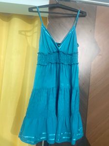 Blue A Line Beach Dress