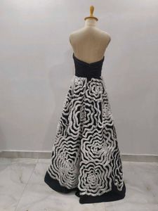 Black &amp; White Floral Gown