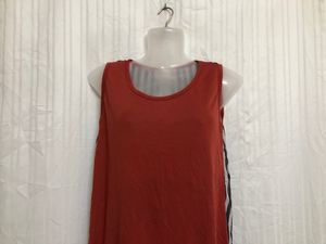 Red High-Low Midi Dress