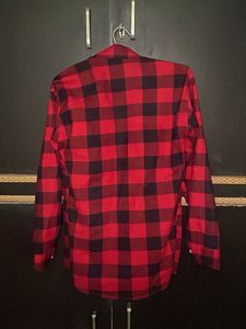 Red &amp; Black Plaid Flannel Shirt