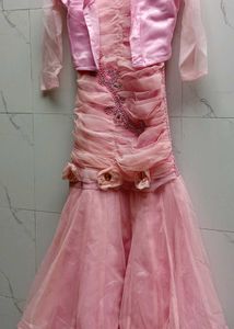 Elegant Pink Ethnic bodycon dress with flare