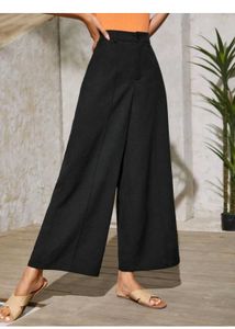 Wide Leg Black Trousers