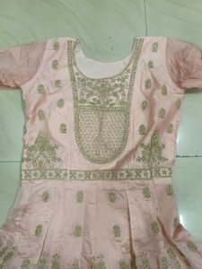 Elegant Pink gown with dupatta