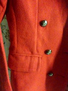 Red Double-Breasted Blazer