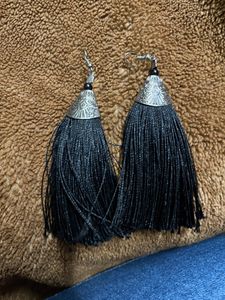 Black Tassle Earrings
