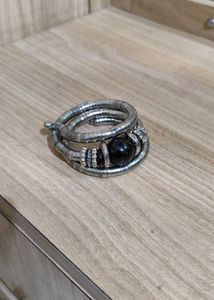 Silver Plated Spring Coil Bangle