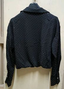 Stylish Black Embellished Jacket Unused