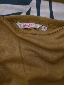 Biege Color Party Wear Ginger Dress