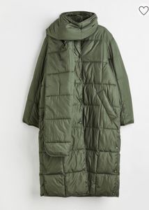 H&amp;M Quilted Jacket With Scarf