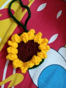 Crochet Sunflower Bagcharm 🌻