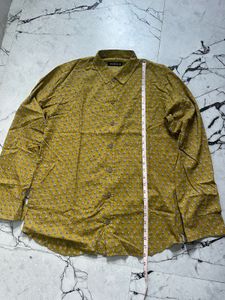 Block Printed Mustard Shirt