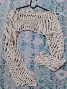NEWME CROPPED CROCHET TOP
