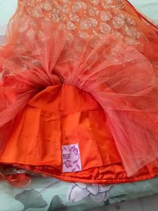 Orange Lehenga Skirt