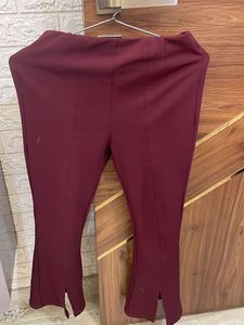 Maroon Flared Pants
