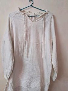 Korean Long White Top