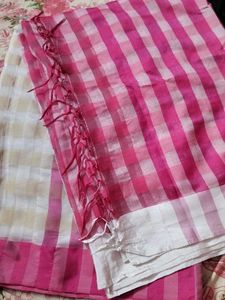 Cotton Blend Striped Saree