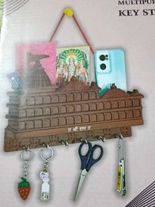 Shree Ram Mandir Multipurpose Key Stand And Holder