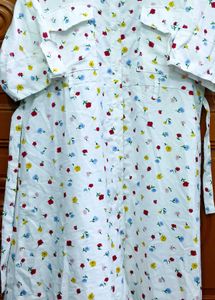 🌸 Sweet Floral Knee-Length Shirt Dress 🌸