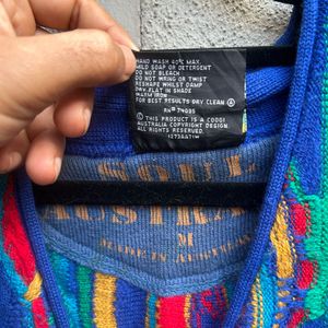 Vintage 90s COOGI Australia 3D Knit Wool Cardigan