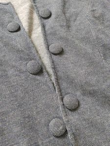 Gray Cotton Casual Coat | Half Sleeve |GoodConditi
