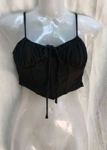 11171. Black Corset Style Cami Top