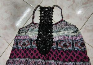 Patterned Halter Sundress