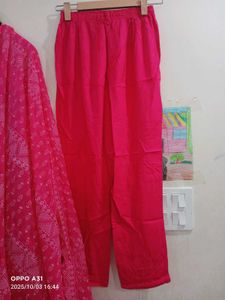New Pink Printed Kurta Set
