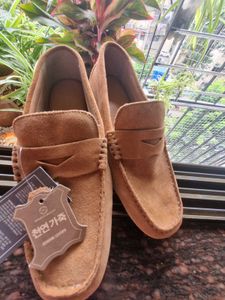 Brown Suede Loafers