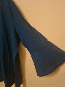 Black Top with Flag/Bootcut Sleeves