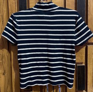 Striped Turtleneck Top