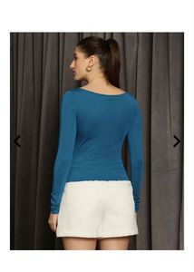 Shein sweetheart neck side ruched top