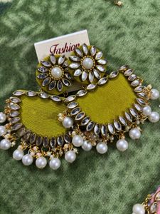 Pearl Drop Earrings Set 2 pairs combo