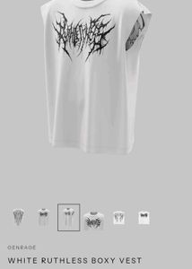 GENRAGE White Ruthless Boxy Vest