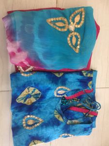 Blue churidar set