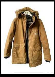 🤑Carhartt Brown Fur Hooded Coat