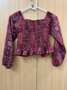 Printed Crop Top
