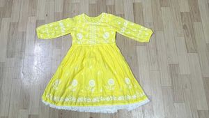 Yellow Embroidered Dress.