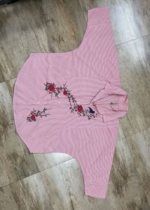 DJ&C Floral Embroidery Boxy-fit Shirt