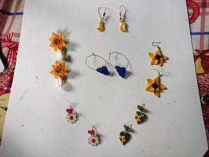 Funky Handmade Polymer Clay Earrings