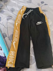 Boys Black Printed Pants