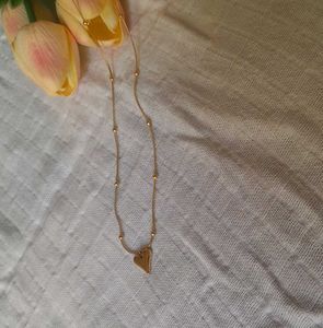 Golden Heart Charm Pendant Chain(anti Tarnish)