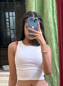 White Ribbed Tank Top