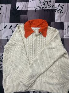 Stylish Cream Cable Knit Sweater