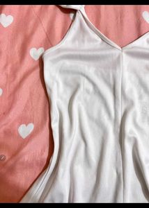 White Halter Mini Dress