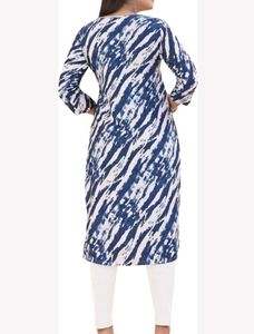Blue &amp; White Patterned Dress