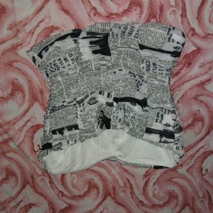 Zara Newspaper Corset Top