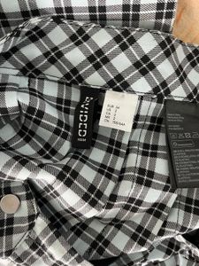 H&amp;M Plaid Pleated Mini Skirt